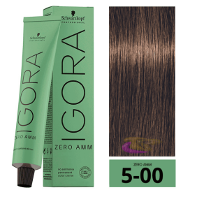 Schwarzkopf - Tinte Igora ZERO AMM (Sin Amoniaco) 5-00 Castaño Claro Natural Intenso 60 ml