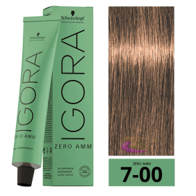 Schwarzkopf - Tinte Igora ZERO AMM (Sin Amoniaco) 7-00 Rubio Medio Natural Intenso 60 ml