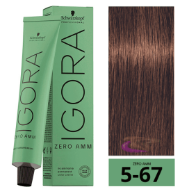 Schwarzkopf - Tinte Igora ZERO AMM (Sin Amoniaco) 5-67 Castaño Claro Marrón Cobrizo 60 ml