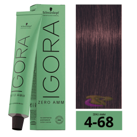 Schwarzkopf - Tinte Igora ZERO AMM (Sin Amoniaco) 4-68 Castaño Medio Marrón Rojo 60 ml