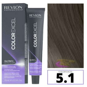 Revlon - Baño COLOR EXCEL 5.1 Castaño Claro Ceniza (sin amoniaco) 70 ml