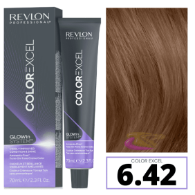 Revlon - Baño COLOR EXCEL 6.42 Rubio Oscuro Marrón Irisado (sin amoniaco) 70 ml