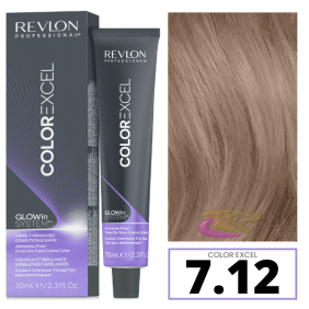 Revlon - Baño COLOR EXCEL 7.12 Rubio Ceniza Irisado (sin amoniaco) 70 ml