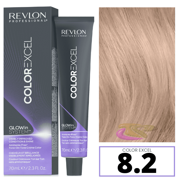 Revlon - Baño COLOR EXCEL 8.2 Rubio Claro Irisado (sin amoniaco) 70 ml