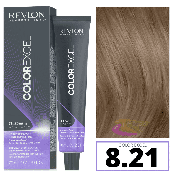 Revlon - Baño COLOR EXCEL 8.21 Rubio Claro Irisado Ceniza (sin amoniaco) 70 ml