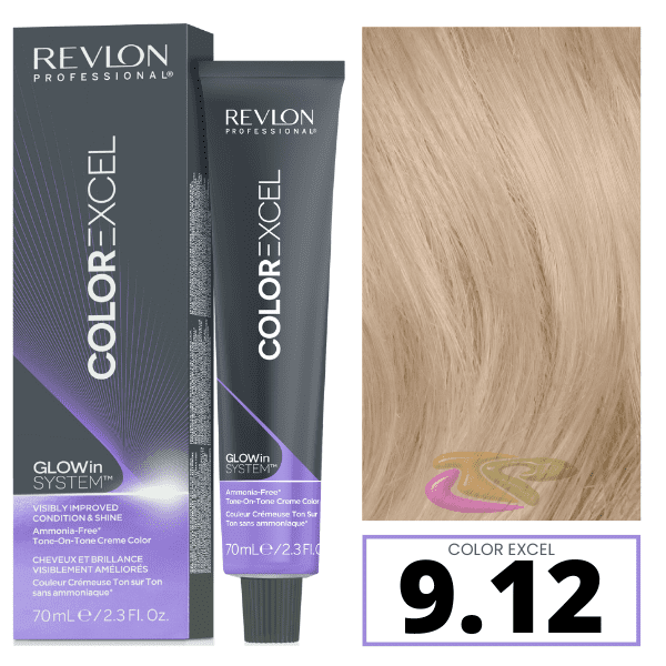 Revlon - Baño COLOR EXCEL 9.12 Rubio Muy Claro Ceniza Irisado (sin amoniaco) 70 ml