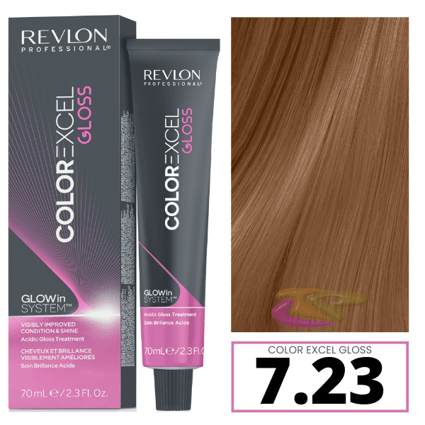 Revlon - Baño COLOR EXCEL GLOSS 7.23 Vintage Rosé (sin amoniaco) 70 ml