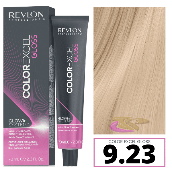 Revlon - Baño COLOR EXCEL GLOSS 9.23 Champagne Rose (sin amoniaco) 70 ml