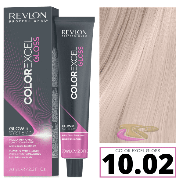 Revlon - Baño COLOR EXCEL GLOSS 10.02 Glacial Pearl (ANTI AMARILLO) (sin amoniaco) 70 ml