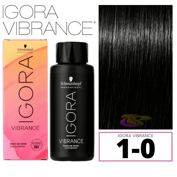 Schwarzkopf - Tinte Igora Vibrance 1-0 Negro Natural 60 ml (demipermanente)