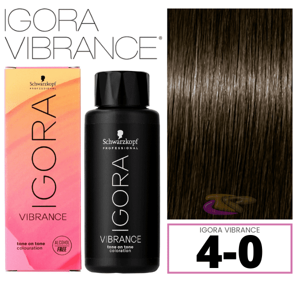 Schwarzkopf - Tinte Igora Vibrance 4-0 Castaño Medio Natural 60 ml (demipermanente)