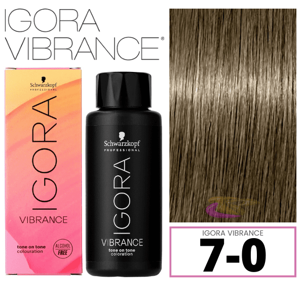 Schwarzkopf - Tinte Igora Vibrance 7-0 Rubio Medio Natural 60 ml (demipermanente)