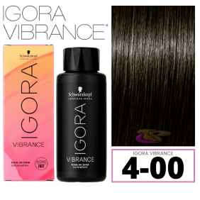 Schwarzkopf - Tinte Igora Vibrance 4-00 Castaño Medio Natural Intenso 60 ml (demipermanente)