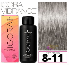 Schwarzkopf - Tinte Igora Vibrance 8-11 Rubio Claro Ceniza Intenso 60 ml (demipermanente)