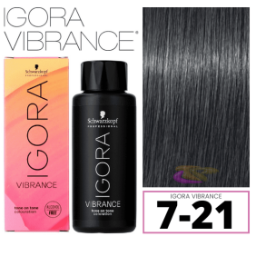 Schwarzkopf - Tinte Igora Vibrance 7-21 Rubio Medio Humo Ceniza 60 ml (demipermanente)