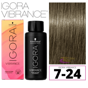 Schwarzkopf - Tinte Igora Vibrance 7-24 Rubio Medio Humo Beige 60 ml (demipermanente)