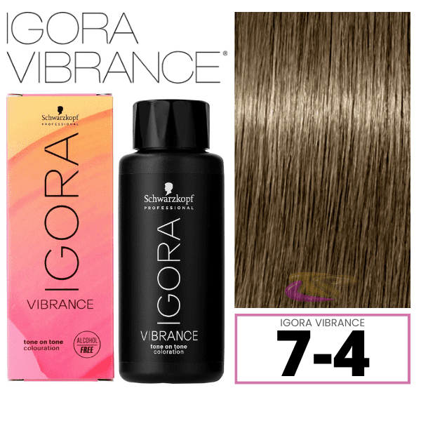 Schwarzkopf - Tinte Igora Vibrance 7-4 Rubio Medio Beige 60 ml (demipermanente)