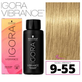 Schwarzkopf - Tinte Igora Vibrance 9-55 Rubio Muy Claro Dorado Intenso 60 ml (demipermanente)