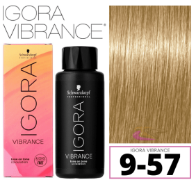 Schwarzkopf - Tinte Igora Vibrance 9-57 Rubio Muy Claro Dorado Cobrizo 60 ml (demipermanente)