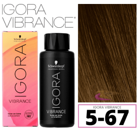 Schwarzkopf - Tinte Igora Vibrance 5-67 Castaño Claro Chocolate Cobrizo 60 ml (demipermanente)