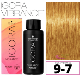 Schwarzkopf - Tinte Igora Vibrance 9-7 Rubio Muy Claro Cobrizo 60 ml (demipermanente)