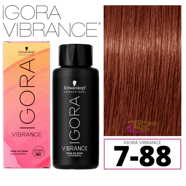 Schwarzkopf - Tinte Igora Vibrance 7-88 Rubio Medio Rojo Intenso 60 ml (demipermanente)