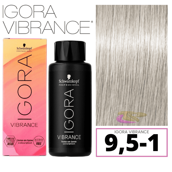 Schwarzkopf - Tinte Igora Vibrance 9,5-1 Matizador Ceniza 60 ml (demipermanente)