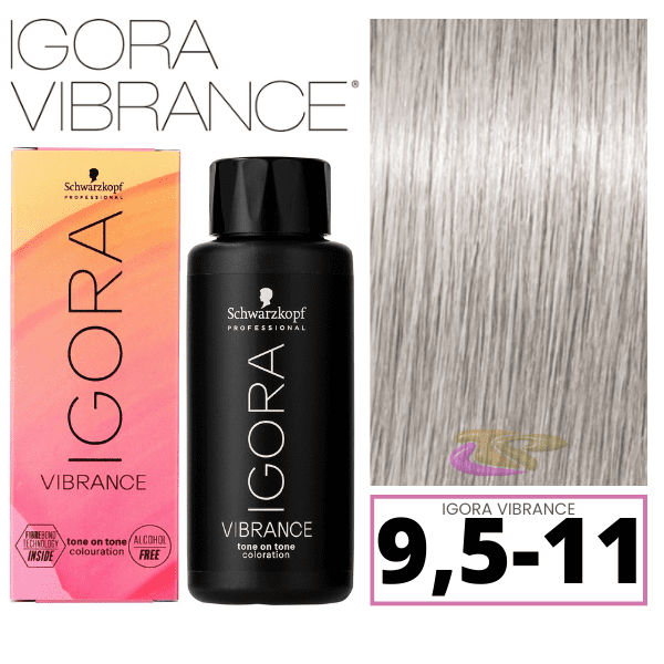 Schwarzkopf - Tinte Igora Vibrance 9,5-11 Matizador Ceniza Intenso 60 ml (demipermanente)