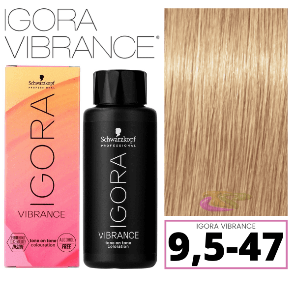 Schwarzkopf - Tinte Igora Vibrance 9,5-47 Matizador Beige Cobrizo 60 ml (demipermanente)