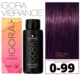 Schwarzkopf - Tinte Igora Vibrance 0-99 Potenciador Concentrado Violeta 60 ml (demipermanente)