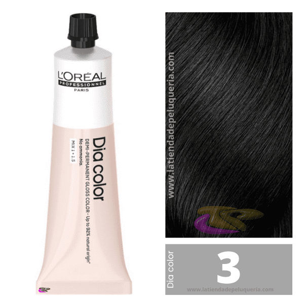 L`Oréal - Coloración DIA COLOR 3 Castaño Oscuro (sin amoniaco) 60 ml