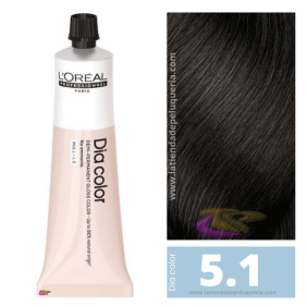 L`Oréal - Coloración DIA COLOR 5.1 Castaño Claro Ceniza (sin amoniaco) 60 ml