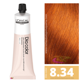 L`Oréal - Coloración DIA COLOR 8.34 Rubio Claro Dorado Cobrizo (sin amoniaco) 60 ml