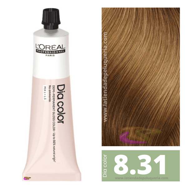 L`Oréal - Coloración DIA COLOR 8.31 Rubio Claro Dorado Ceniza (sin amoniaco) 60 ml