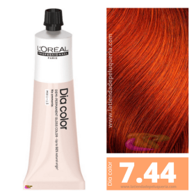 L`Oréal - Coloración DIA COLOR 7.44 Rubio Cobrizo Profundo (sin amoniaco) 60 ml