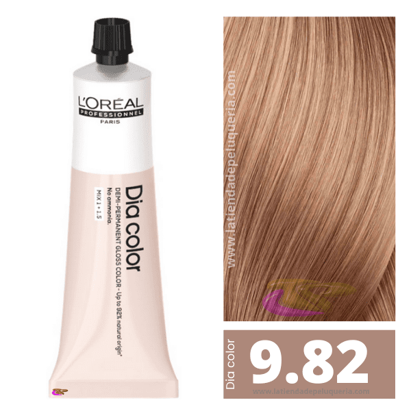 L`Oréal - Coloración DIA COLOR 9.82 Rubio Muy Claro Moca Irisado (sin amoniaco) 60 ml