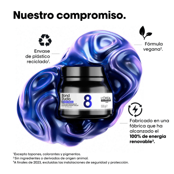 L`Oréal - Bálsamo Aclarador Violeta BLOND STUDIO 8 BONDER INSIDE 500 gramos