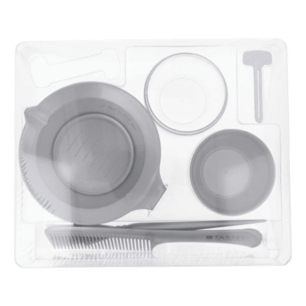 Tassel - Kit Accesorios de Tinte (bowl, coctelera, paletina, peine y exprimidor) (09323)