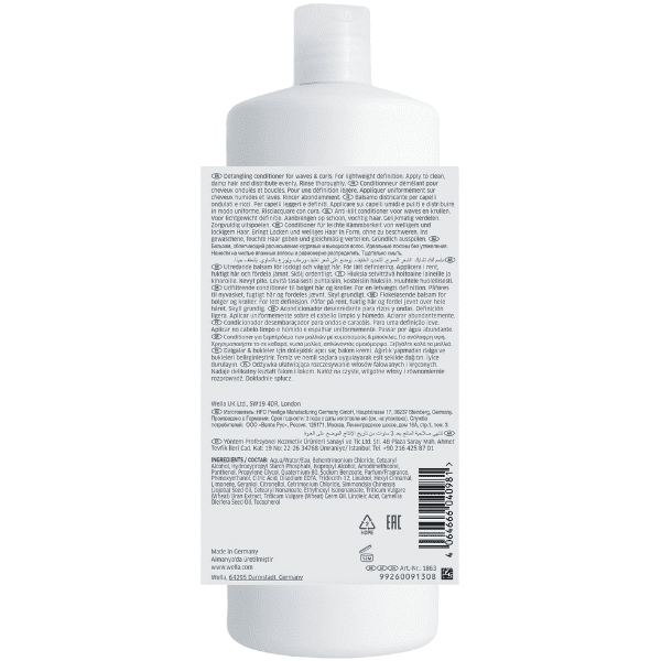 Wella - Acondicionador Nutricurls para rizos y ondas 1000 ml