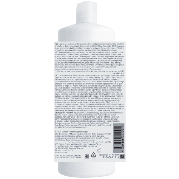 Wella - Champú sin sulfatos Nutricurls Waves para ondas 1000 ml