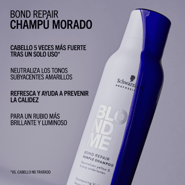 Schwarzkopf Blondme - Champú MORADO Bond Repair 300 ml