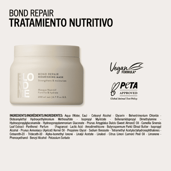 Schwarzkopf Blondme - Mascarilla NUTRITIVA Bond Repair 200 ml