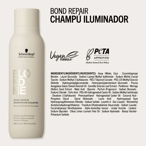 Schwarzkopf Blondme - Champú ILUMINADOR Bond Repair 300 ml