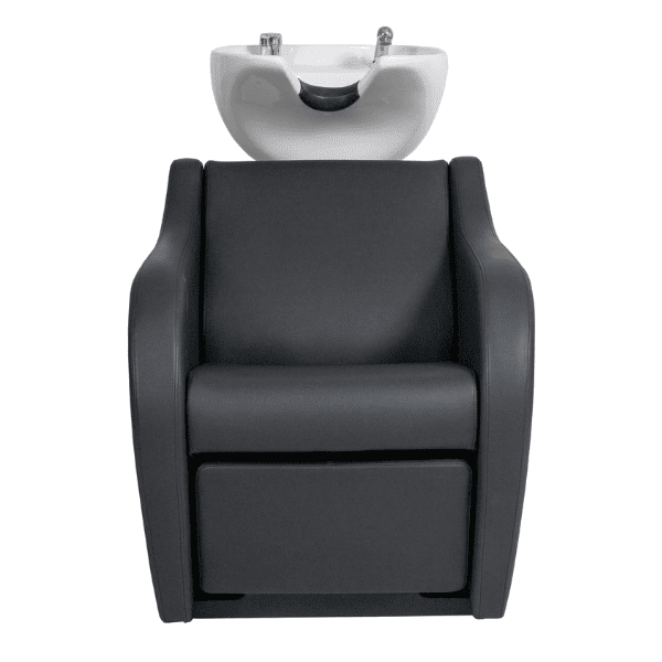 Mudi - Lavacabezas WAVE POWER + WHITE UPPER PART BLACK ELECTRICAL SHAMPOO UNIT WITH FOOTREST