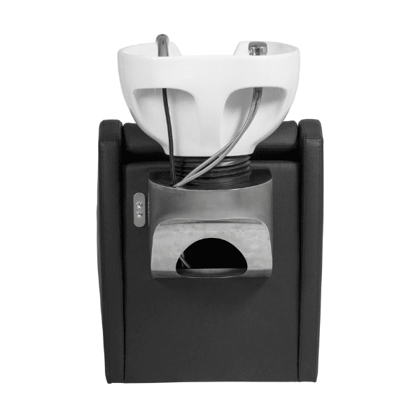 Mudi - Lavacabezas WAVE POWER + WHITE UPPER PART BLACK ELECTRICAL SHAMPOO UNIT WITH FOOTREST