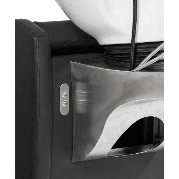 Mudi - Lavacabezas WAVE POWER + WHITE UPPER PART BLACK ELECTRICAL SHAMPOO UNIT WITH FOOTREST