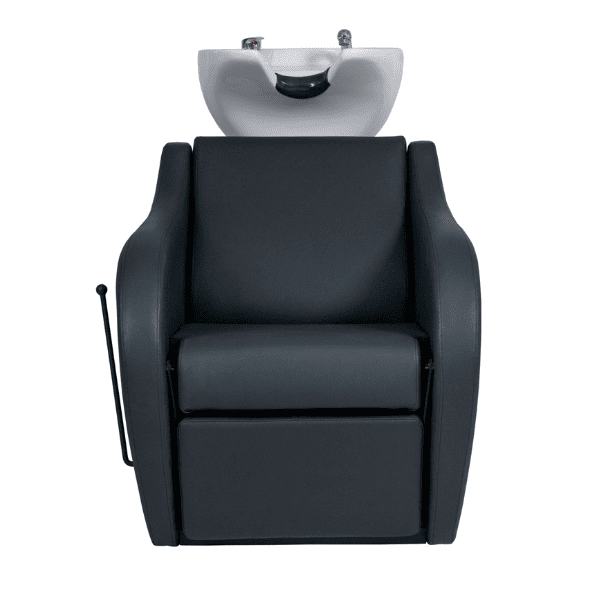 Mudi - Lavacabezas WAVE + WHITE UPPER PART BLACK SHAMPOO UNIT WITH FOOTREST