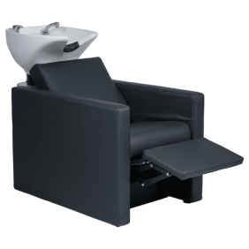 Mudi - Lavacabezas RIPPLE POWER + WHITE UPPER PART ELECTRICAL BLACK SHAMPOO UNIT WITH FOOTREST