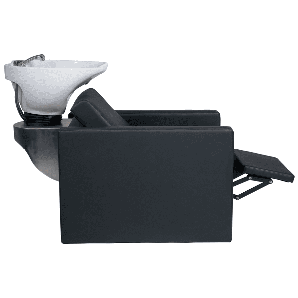 Mudi - Lavacabezas RIPPLE POWER + WHITE UPPER PART ELECTRICAL BLACK SHAMPOO UNIT WITH FOOTREST