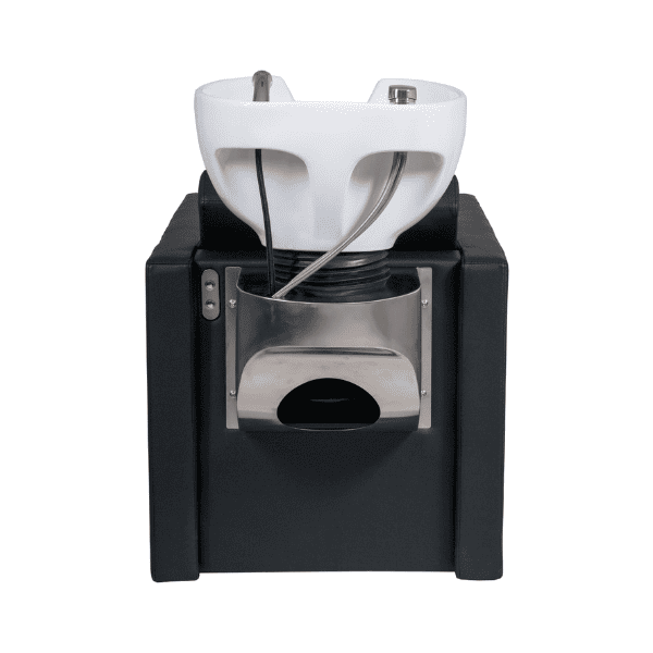 Mudi - Lavacabezas RIPPLE POWER + WHITE UPPER PART ELECTRICAL BLACK SHAMPOO UNIT WITH FOOTREST